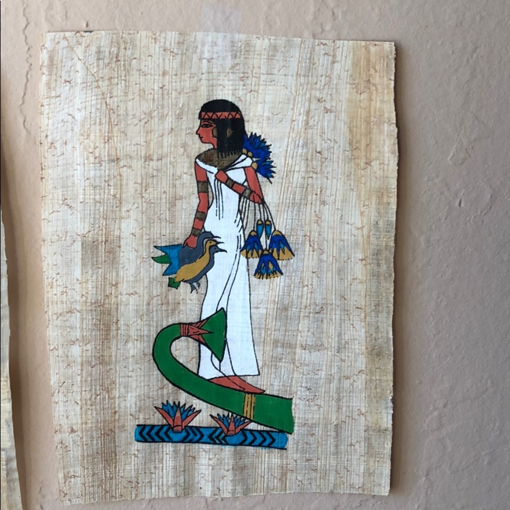 Egyptian papyrus art (set of 2)